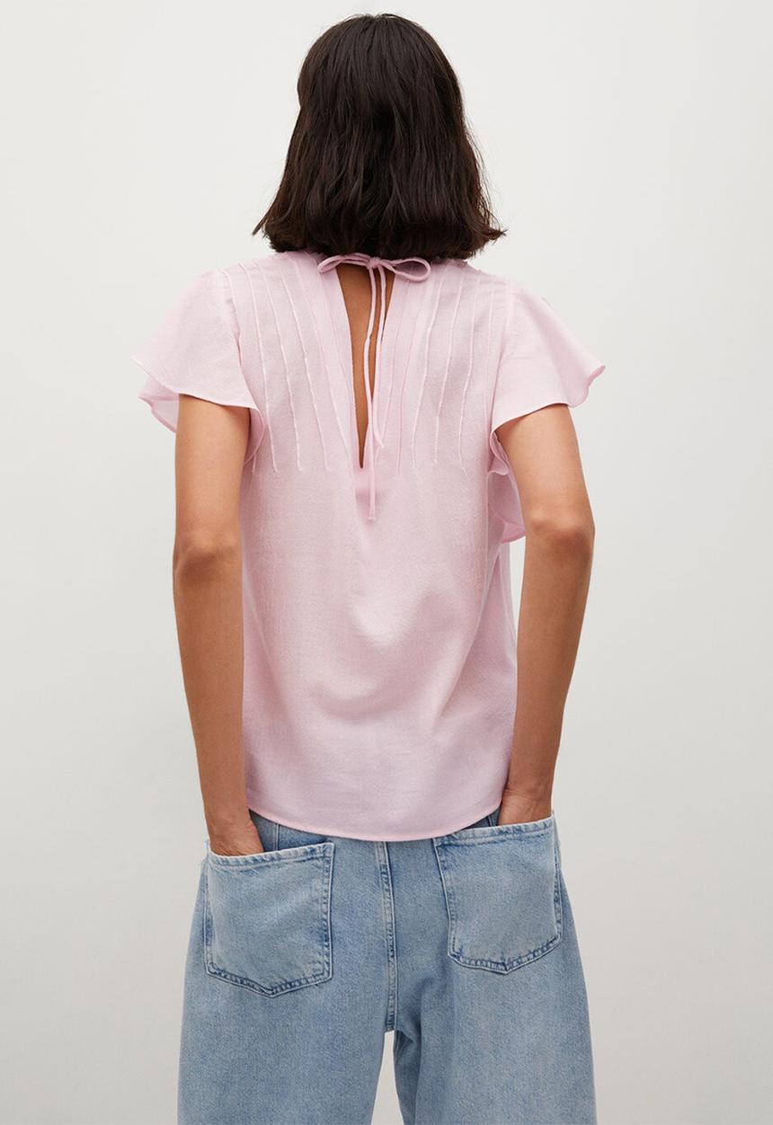 MANGO - Blouse pleamar - light pastel pink