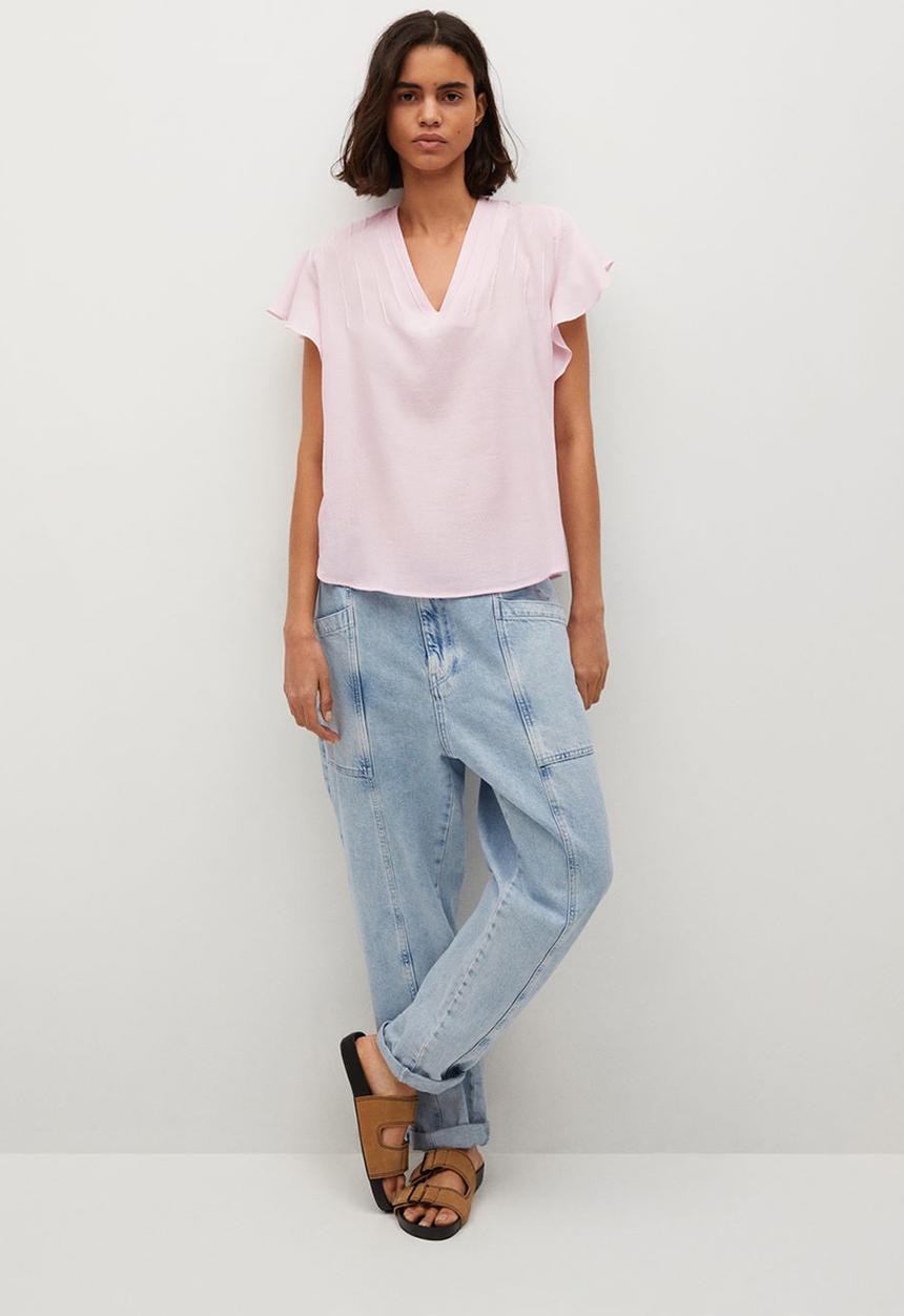 MANGO - Blouse pleamar - light pastel pink
