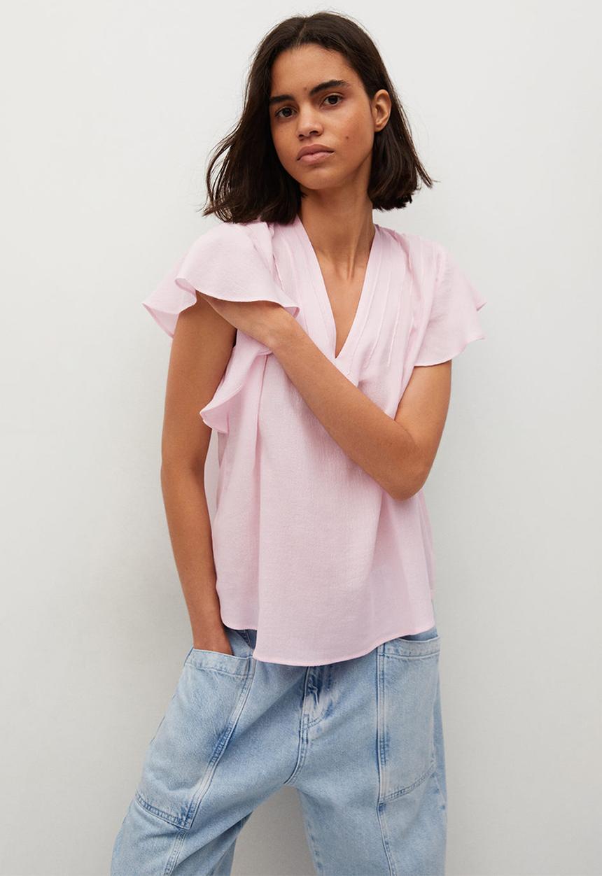 MANGO - Blouse pleamar - light pastel pink