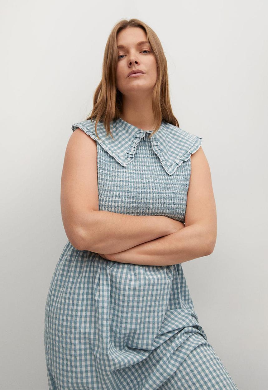 Violeta by Mango - Plus dress vanessa - aqua