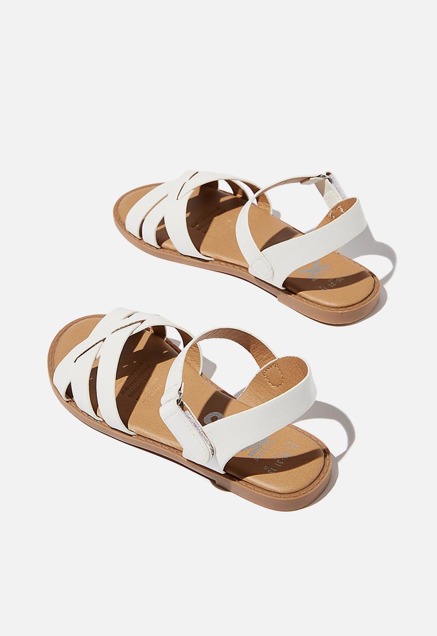 Cotton On - Fisherman triple cross sandal - white