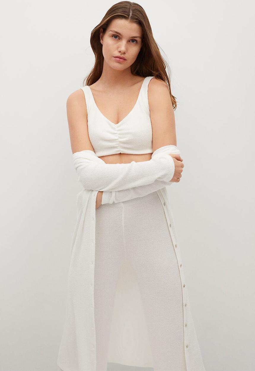 MANGO - Cardigan frida - white