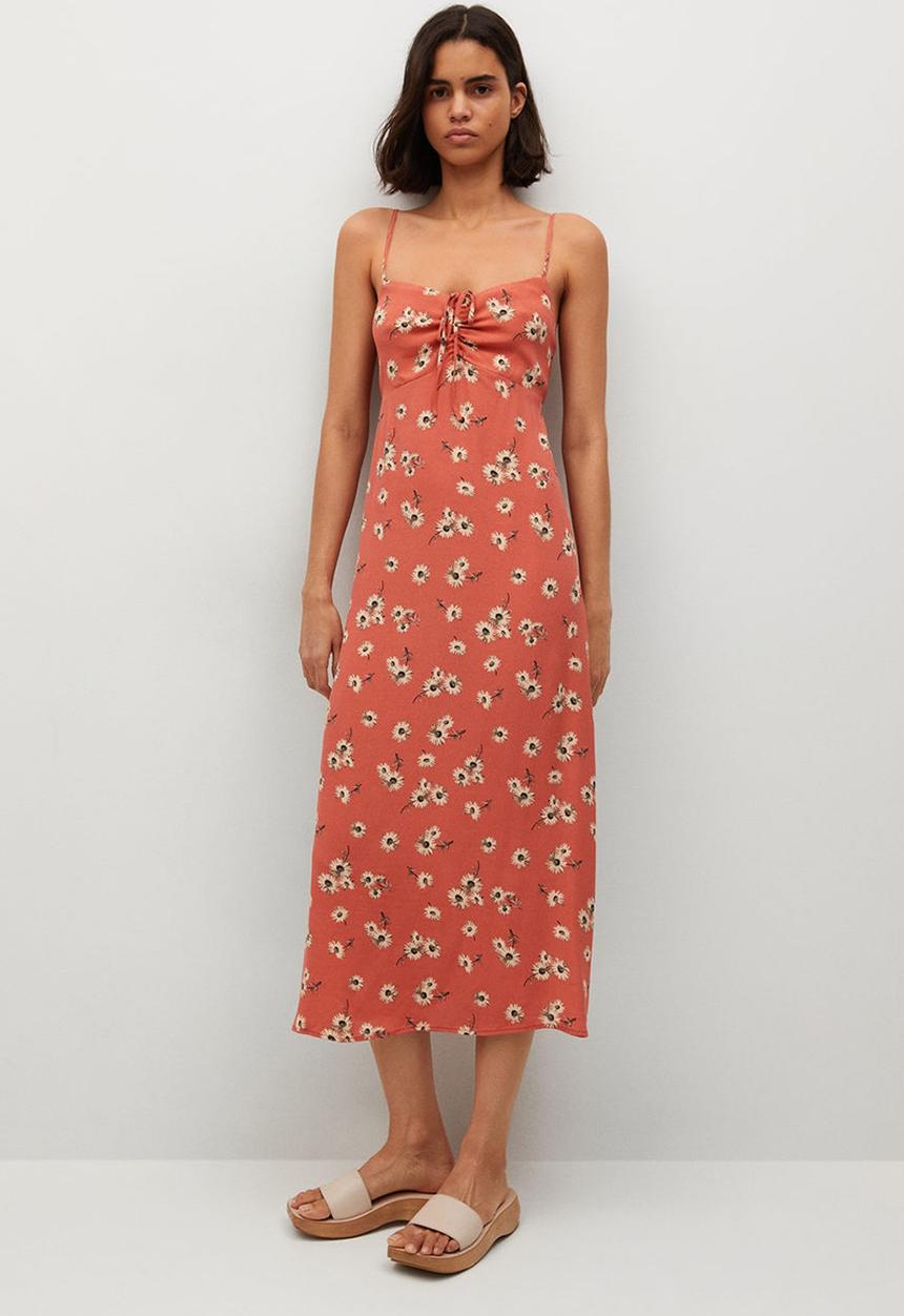 MANGO - Dress illeta - orange