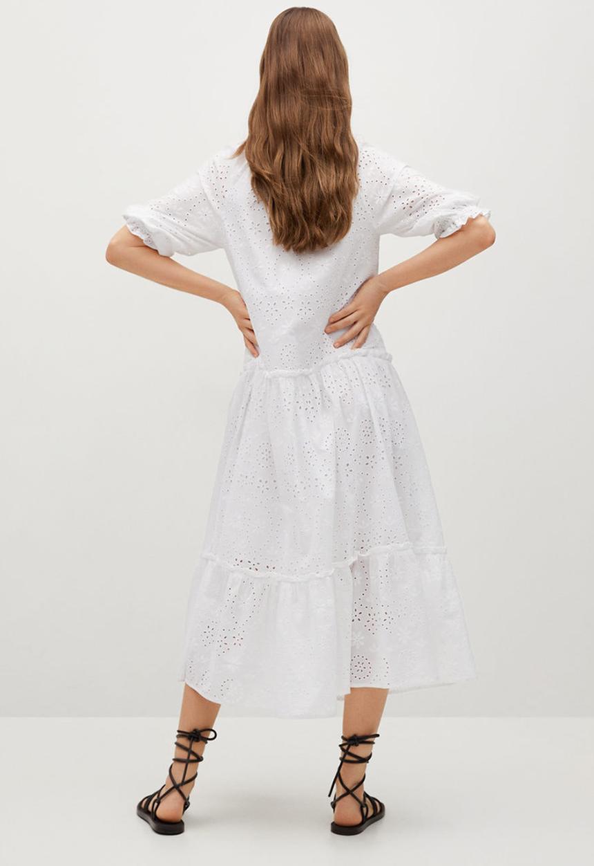 MANGO - Dress island - white