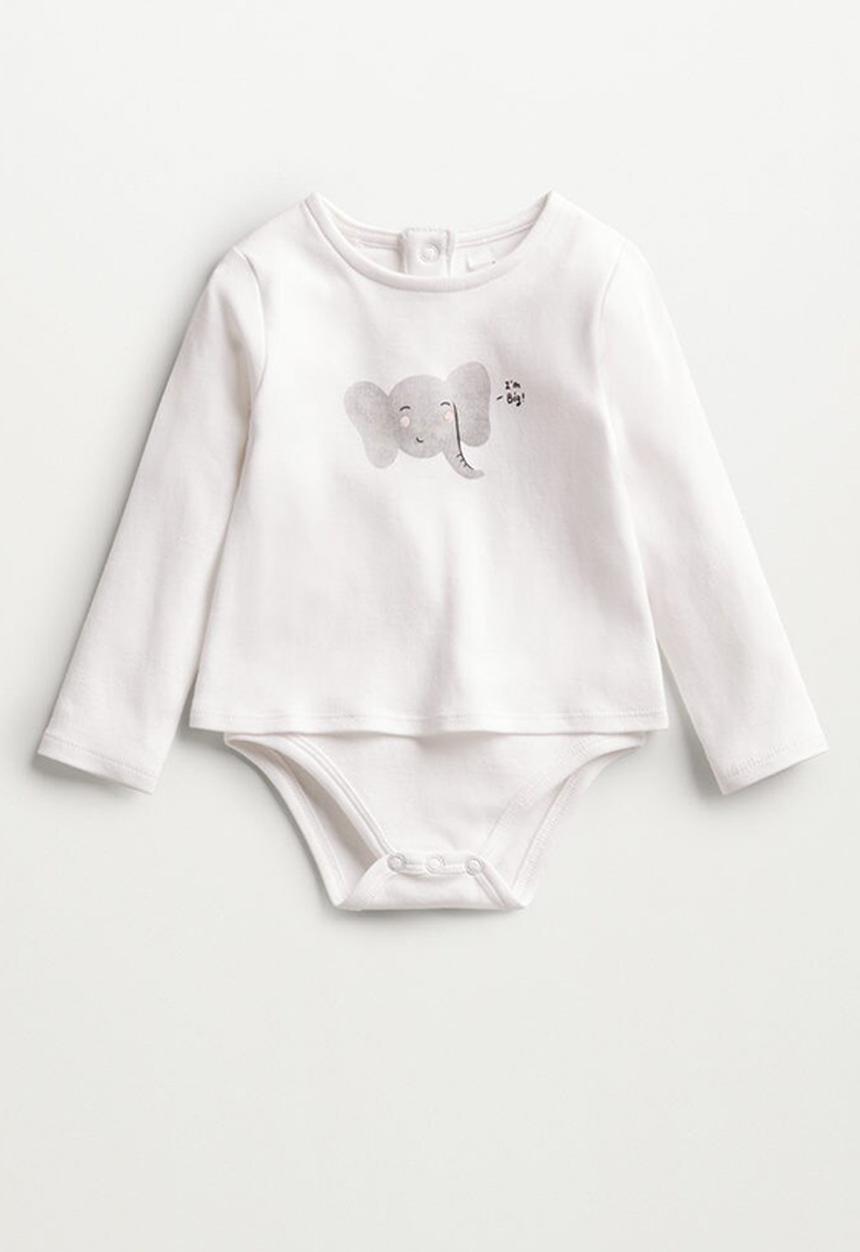 MANGO - Camiseta big - white