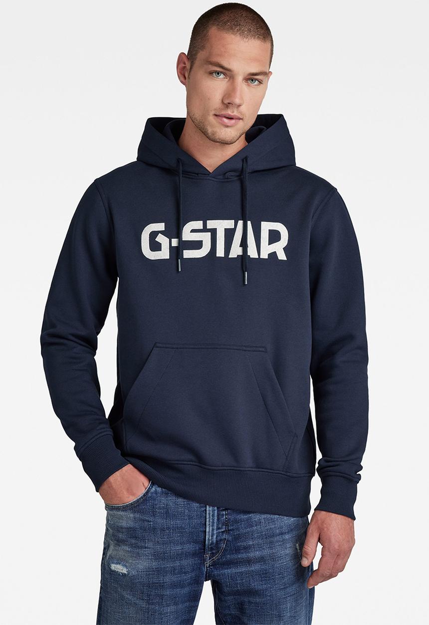 G-STAR - G-star hooded sweater - mazarine blue
