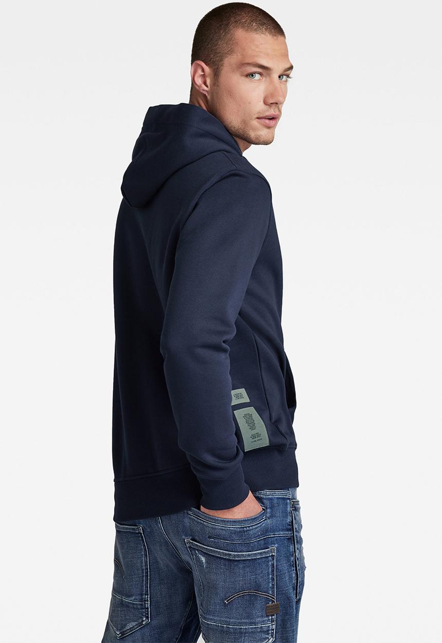 G-STAR - G-star hooded sweater - mazarine blue