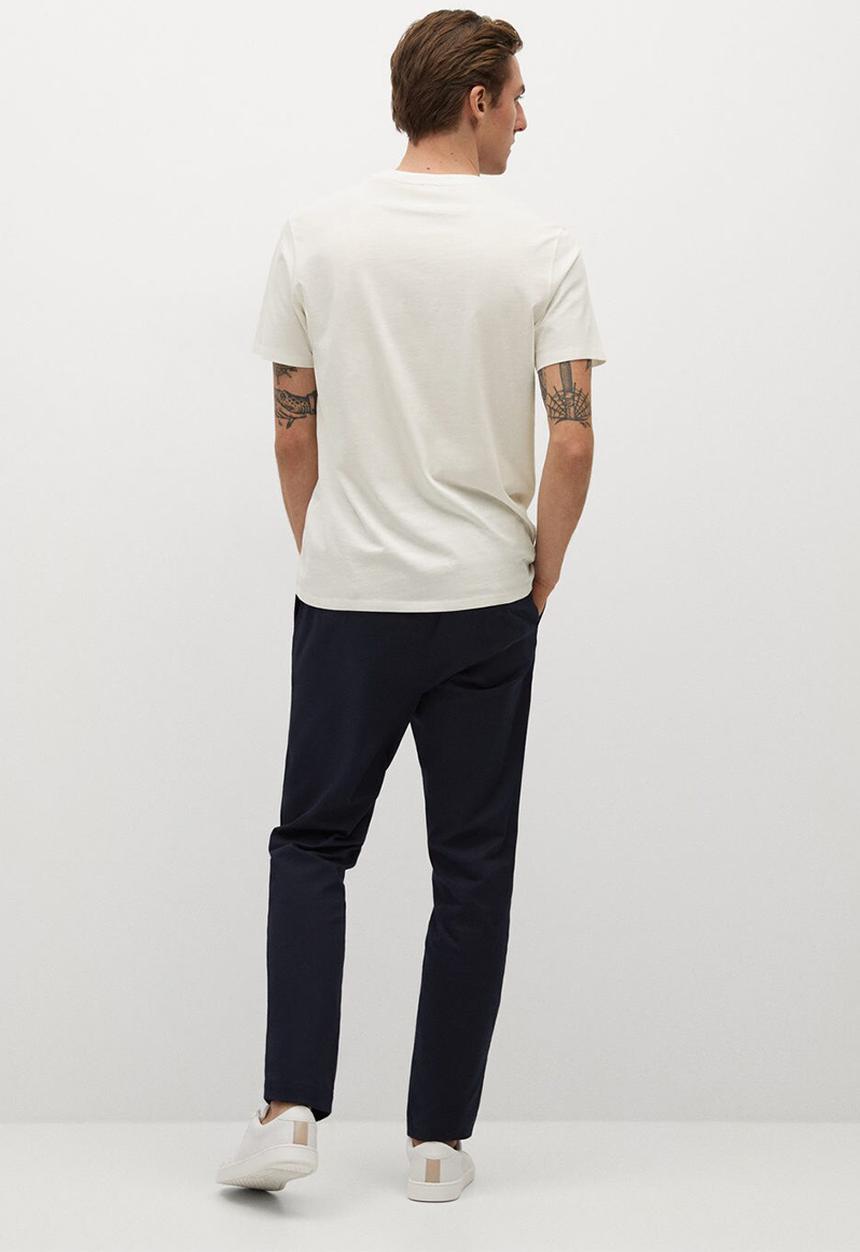 MANGO - Logo pocket short sleeve T-shirt - white