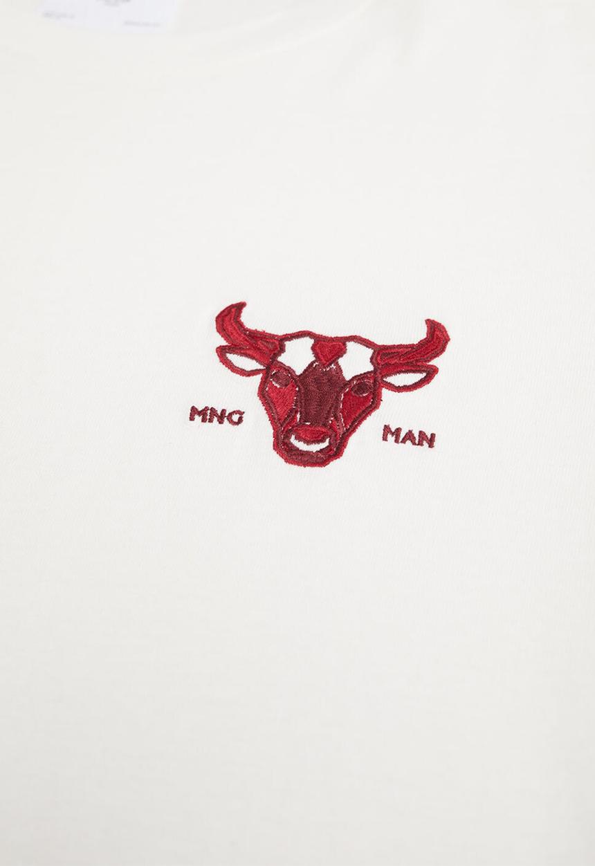 MANGO - Vaca short sleeve T-shirt - white