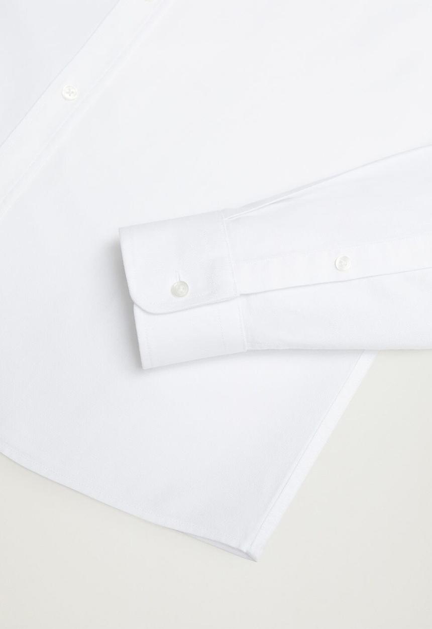 MANGO - Oxford long sleeve shirt - white