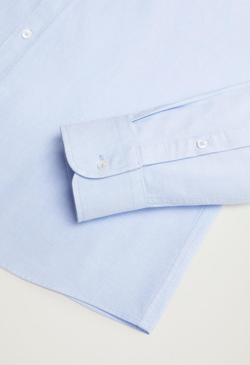 MANGO - Oxford long sleeve shirt - pastel blue