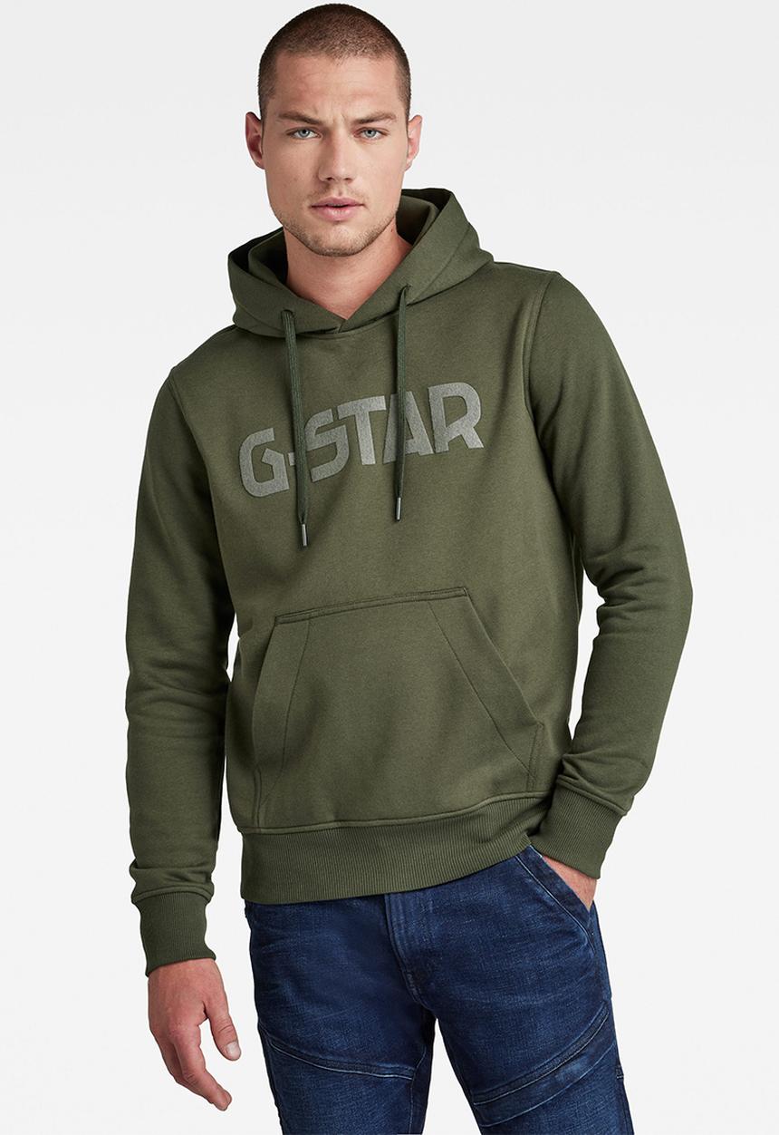 G-STAR - G-star hooded sweater - dk bronze green