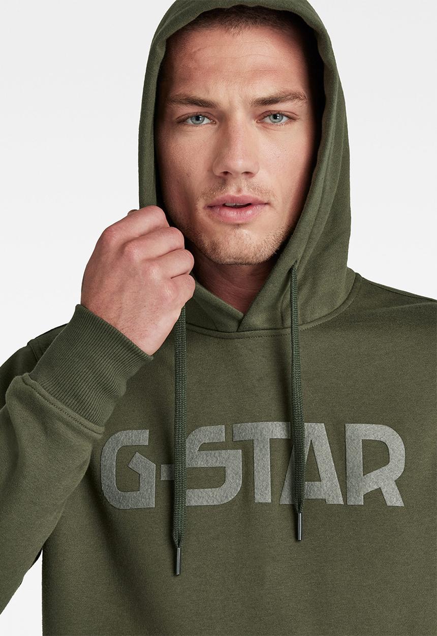 G-STAR - G-star hooded sweater - dk bronze green