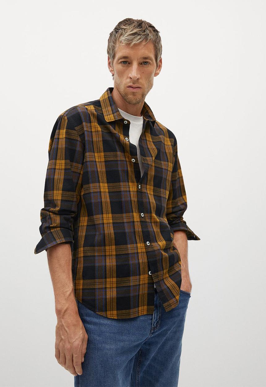 MANGO - Cabi long sleeve shirt - dark yellow