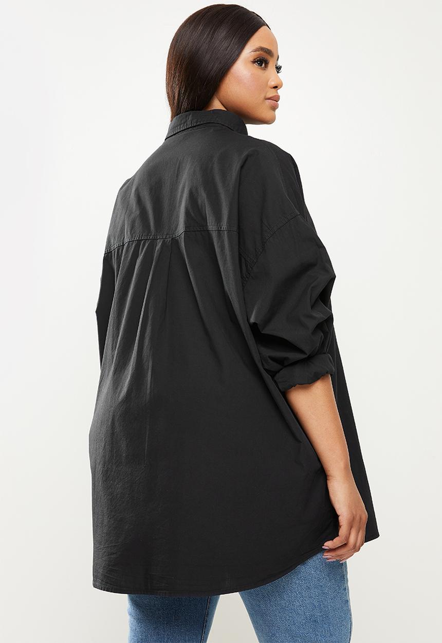 Cotton On - Curve dad shirt - black