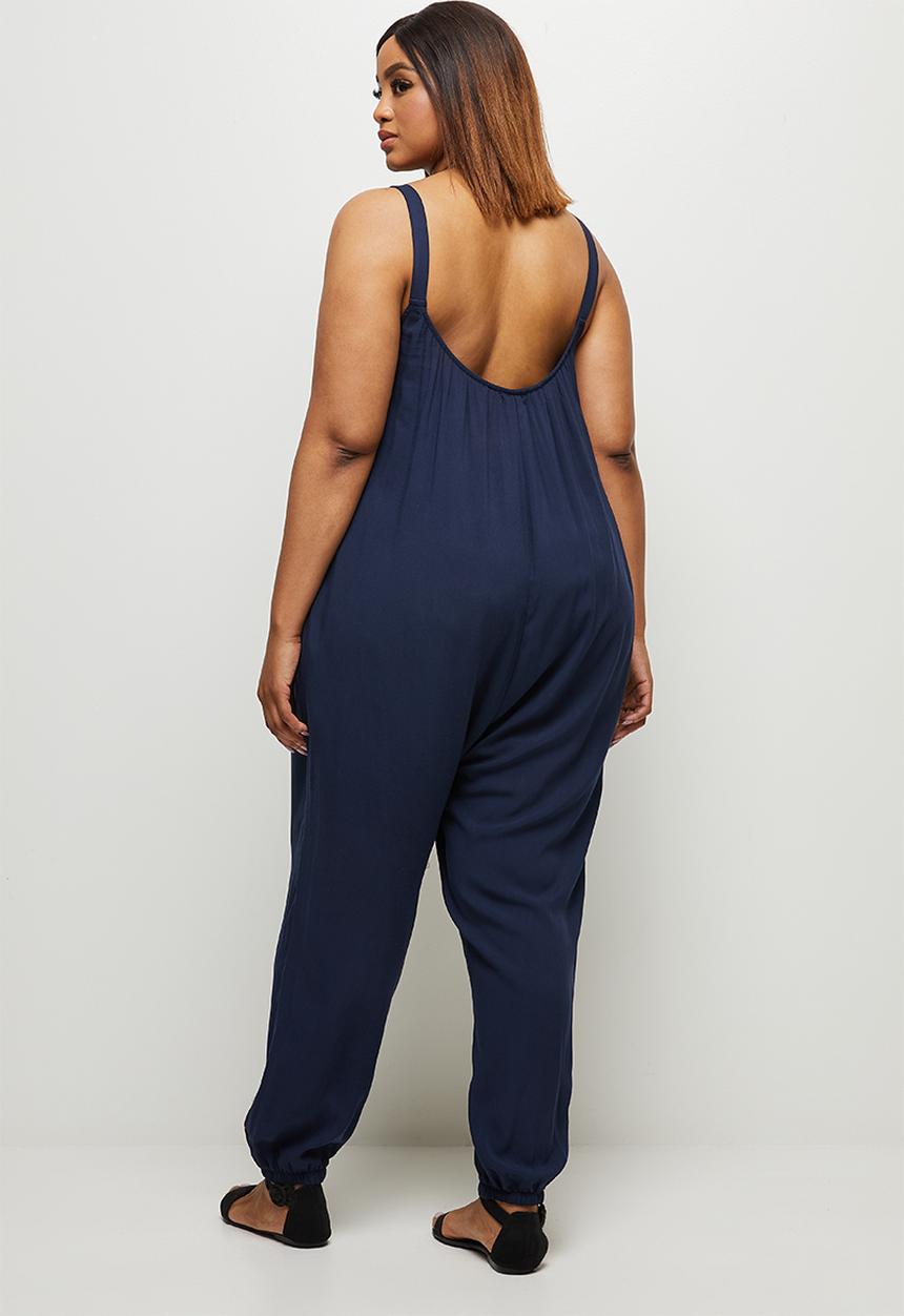 edit Plus - Easy fitting jumpsuit - navy blue