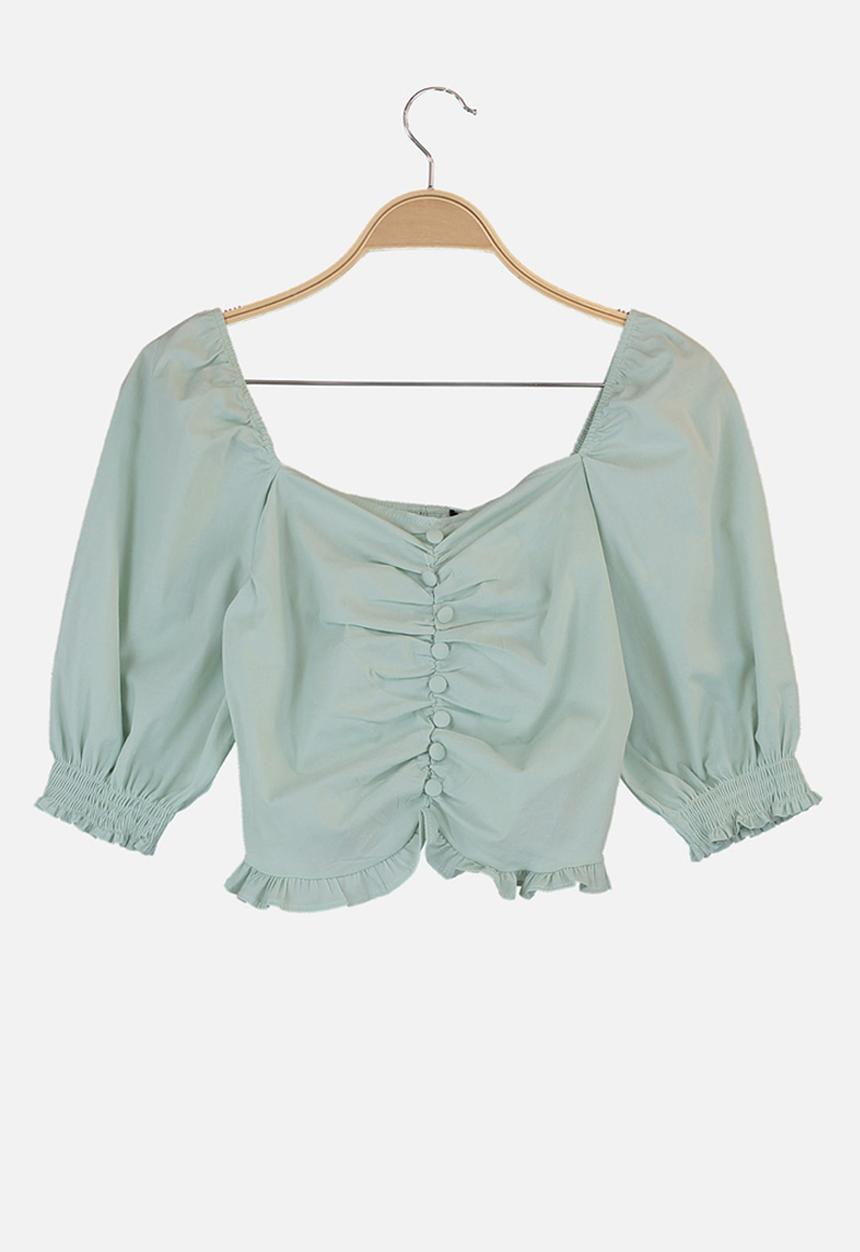 Trendyol - Ruffle detailed blouse - mint