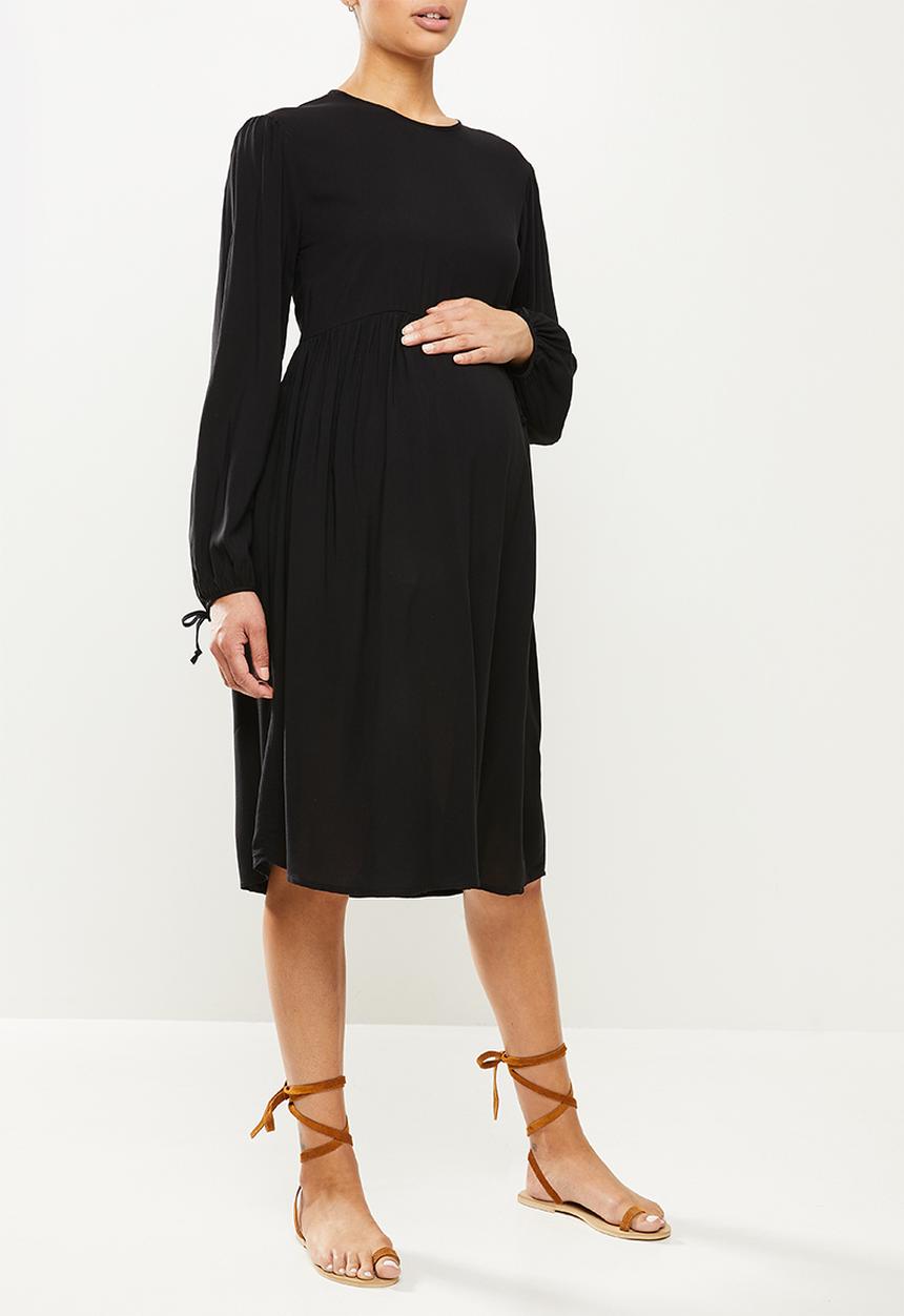 Superbalist - Tie balloon sleeve babydoll dress - black