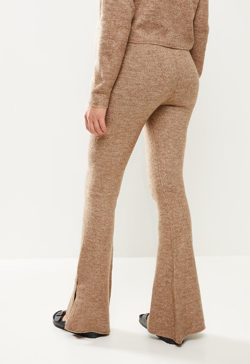 Cotton On - Maternity friendly split side match back pant - cocoa bean marle