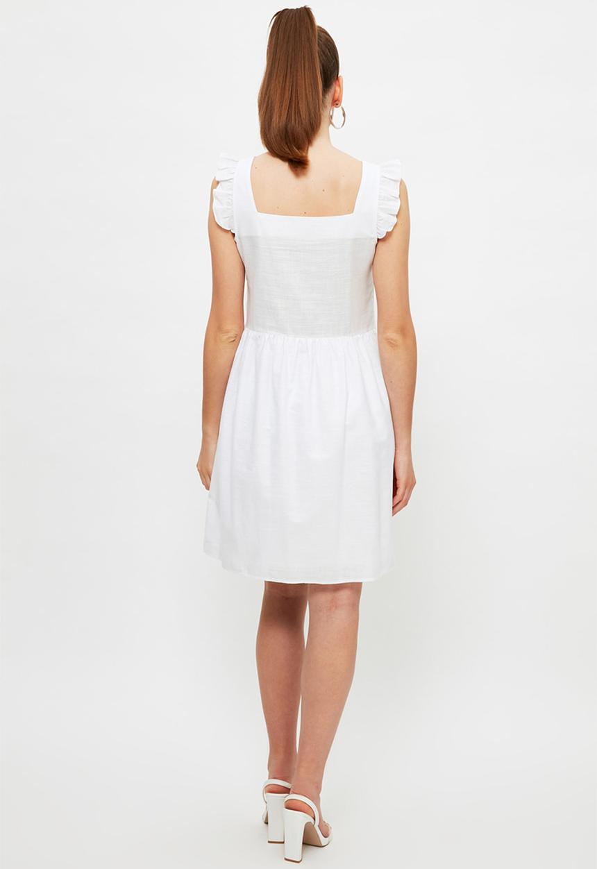 Trendyol - Embroidered dress - white