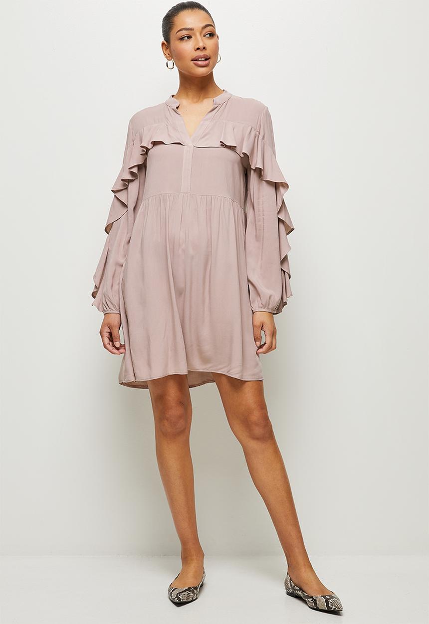 MILLA - Ruffle sleeve mini shirt - mauve