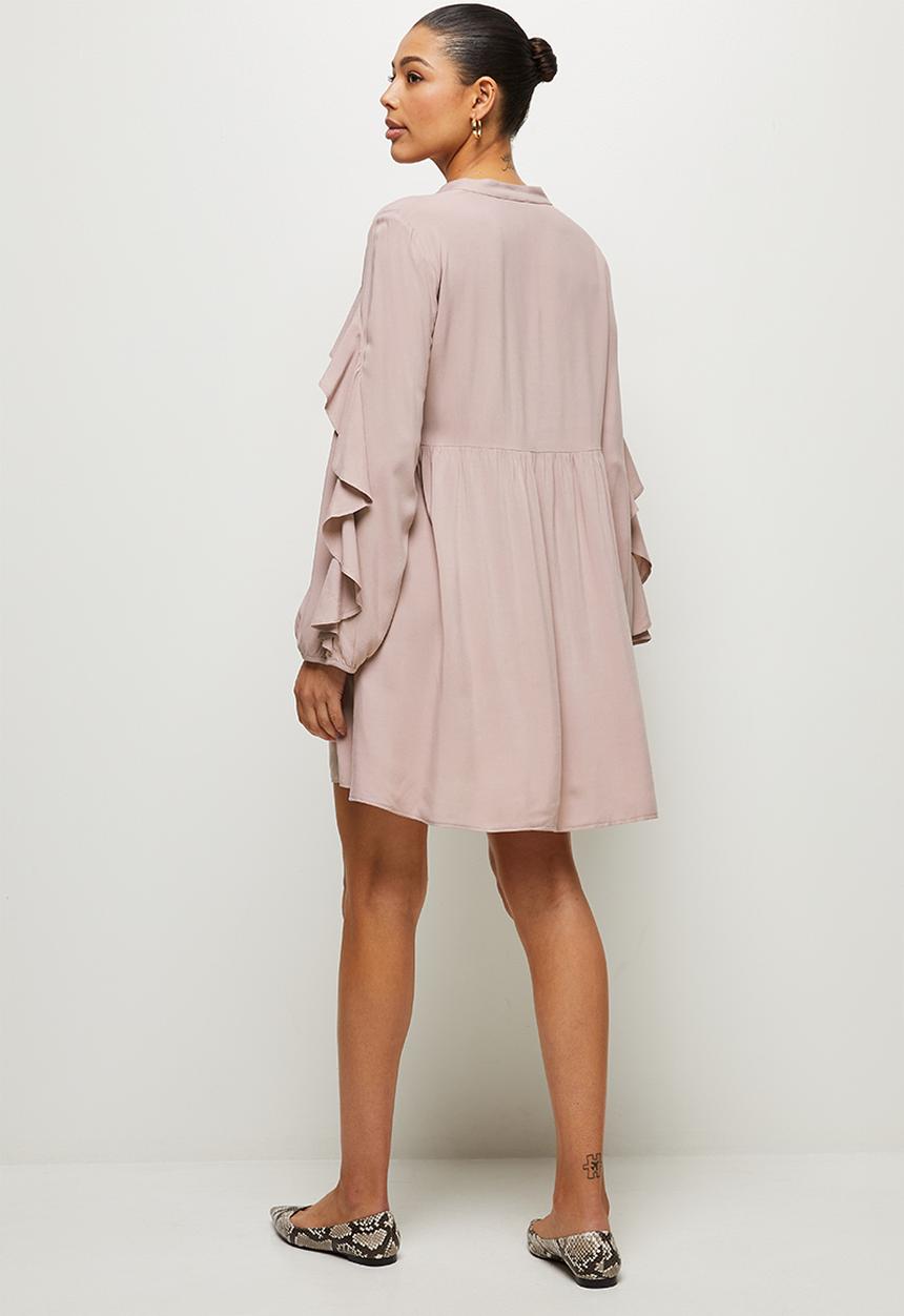 MILLA - Ruffle sleeve mini shirt - mauve