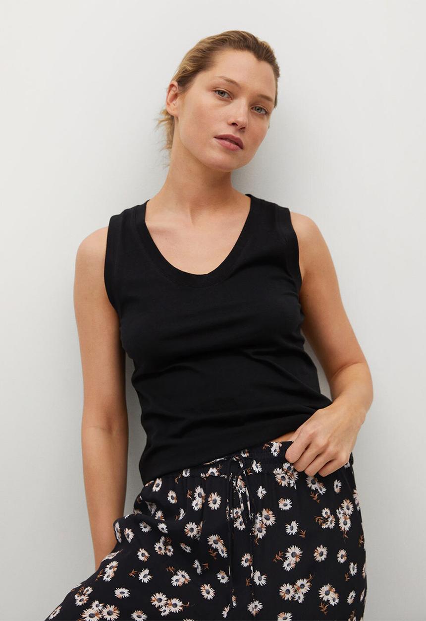 MANGO - Trousers kim / black