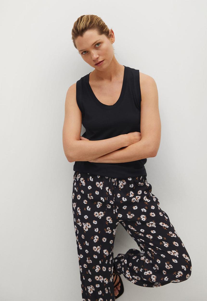 MANGO - Trousers kim / black