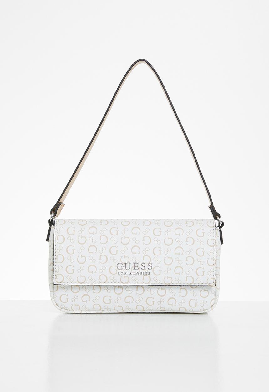 GUESS - Karlan mini flap crossbody - white