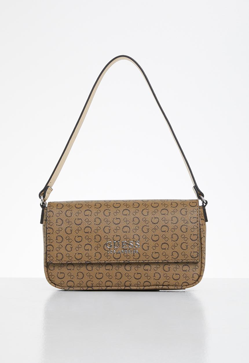 GUESS - Karlan mini flap crossbody - cocoa