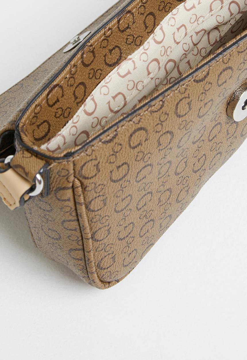 GUESS - Karlan mini flap crossbody - cocoa