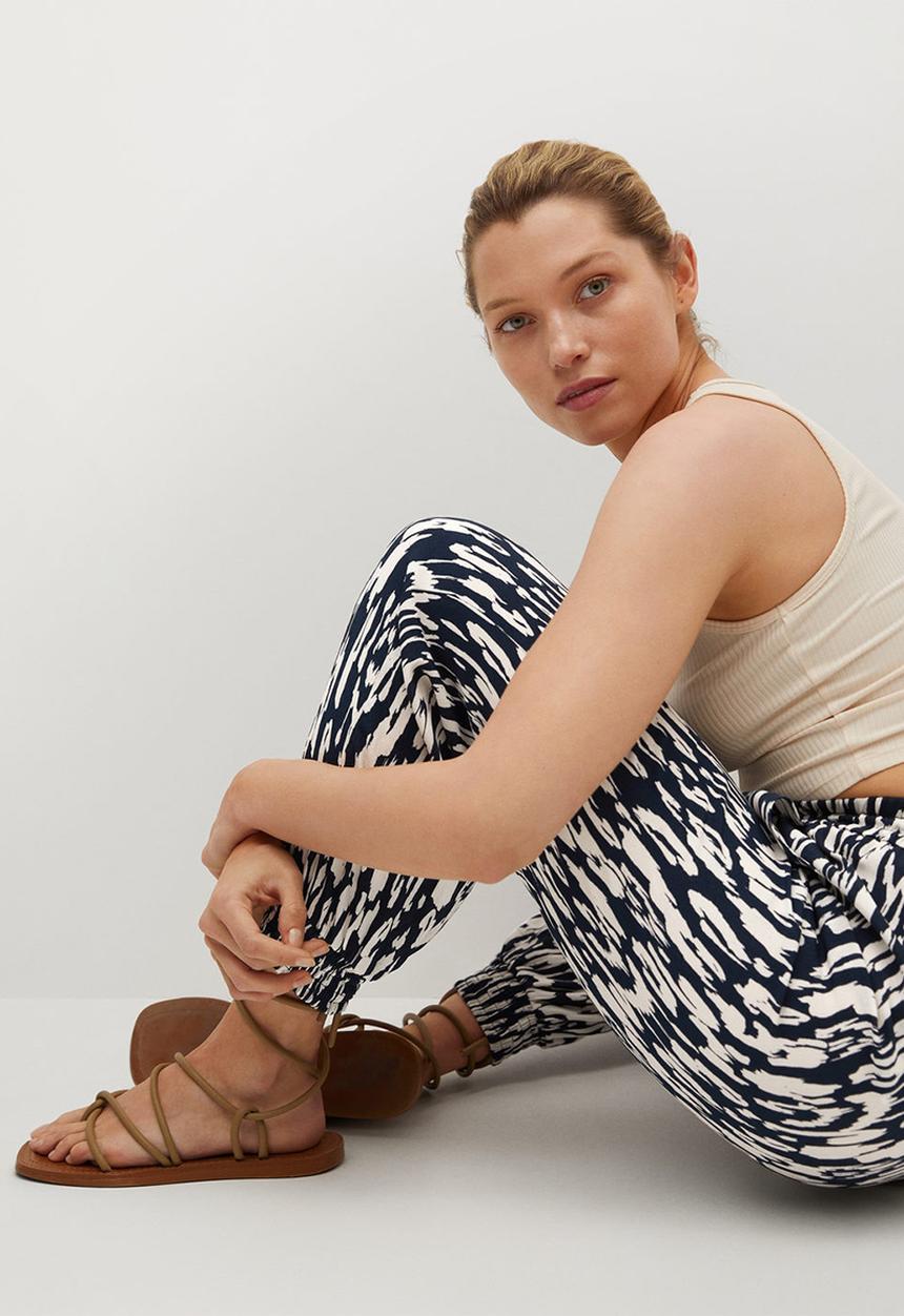 MANGO - Trousers kim - navy