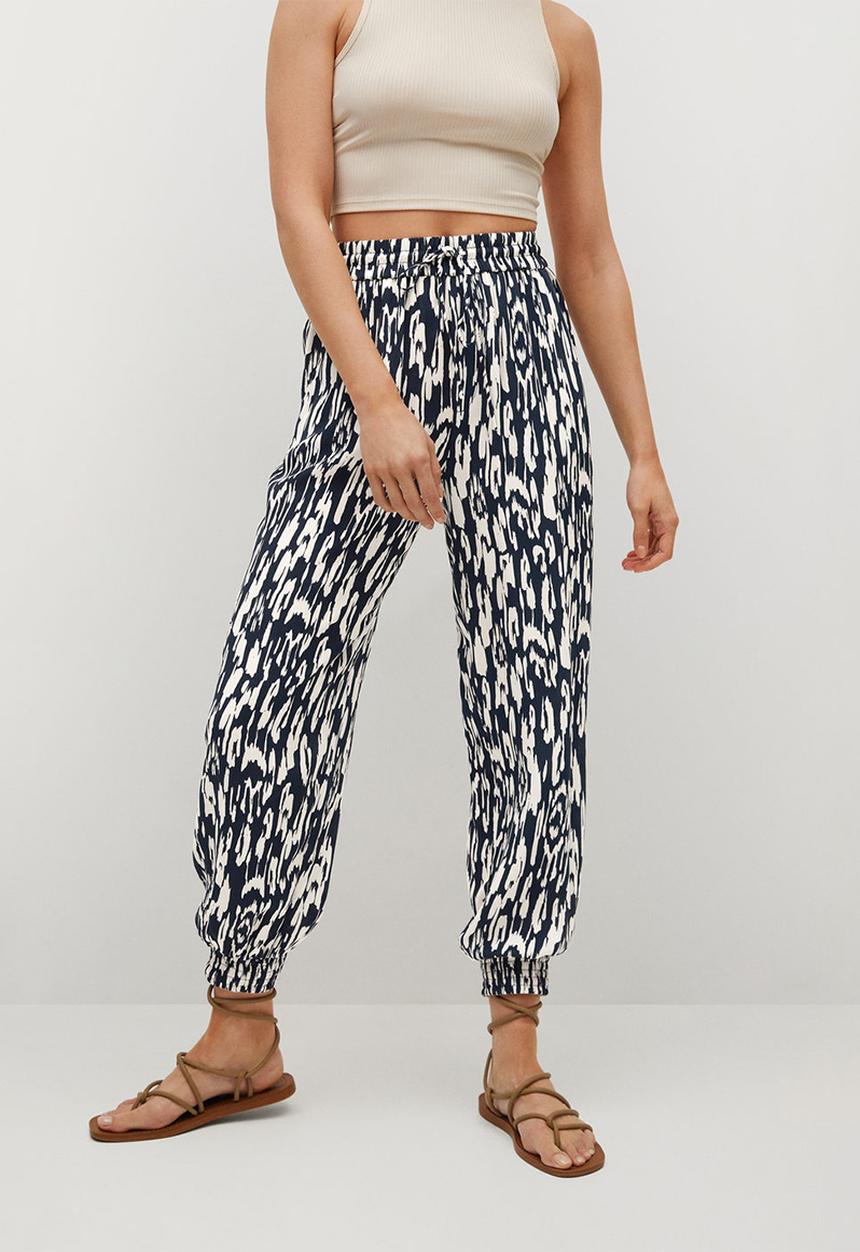 MANGO - Trousers kim - navy