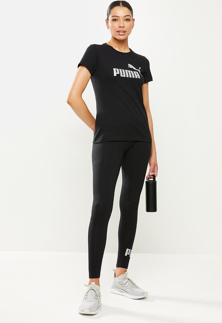 PUMA - Ess+ metallic logo tee w - black 