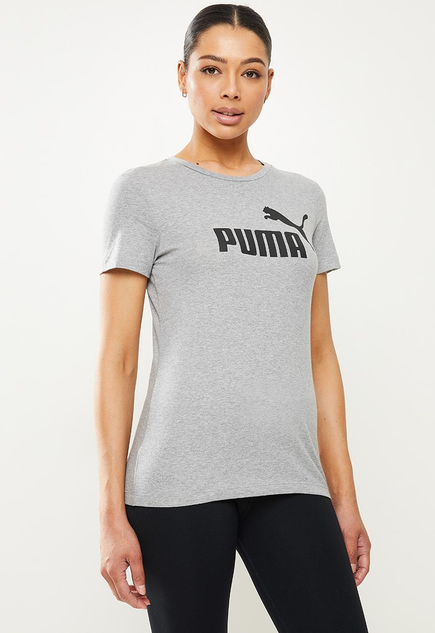 PUMA - Essential logo tee w - light gray heather