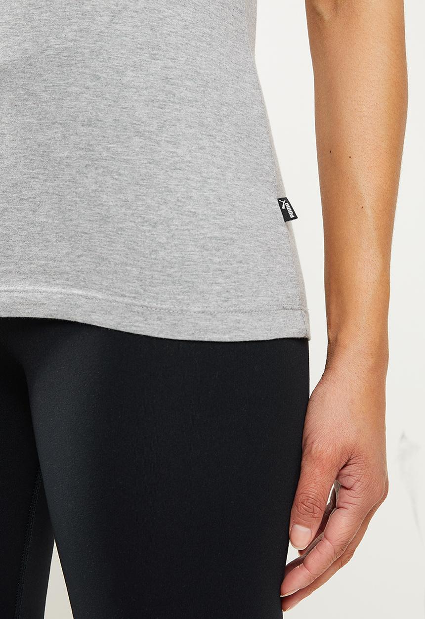 PUMA - Essential logo tee w - light gray heather
