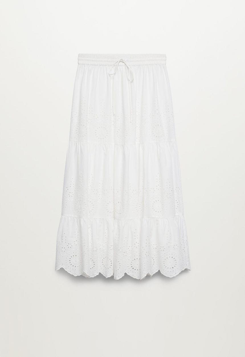 MANGO - Skirt bimba - white
