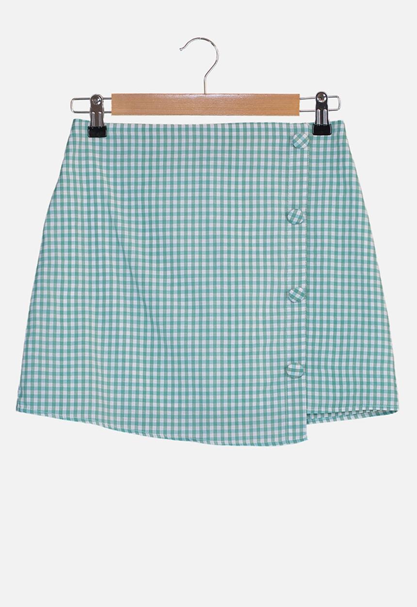 Trendyol - Petite buttoned skirt - green