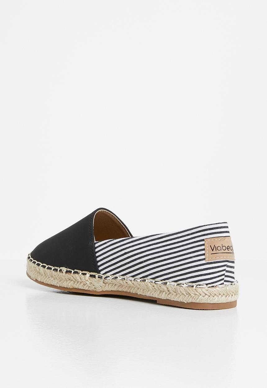 Viabeach - Espa3 espadrille - black & white 