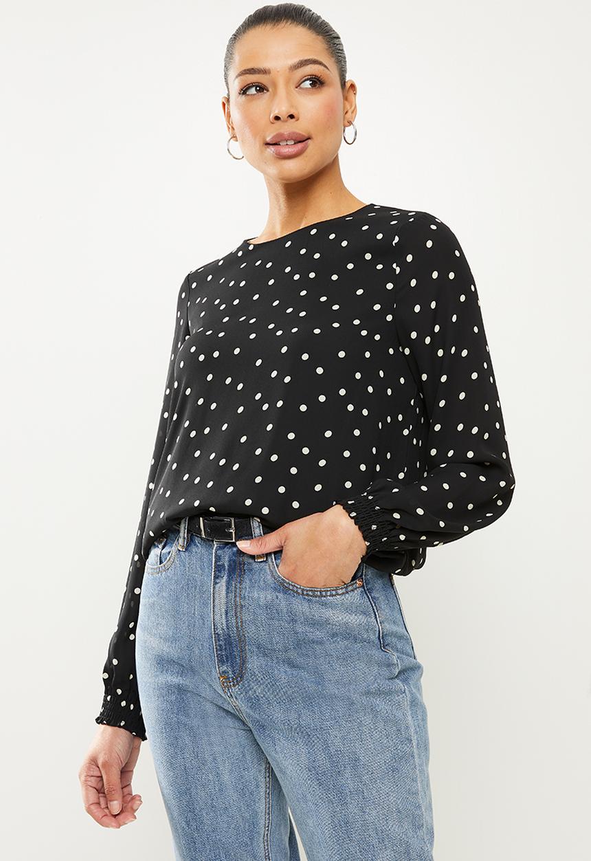 Vero Moda - Dorit long sleeve o-neck top - black