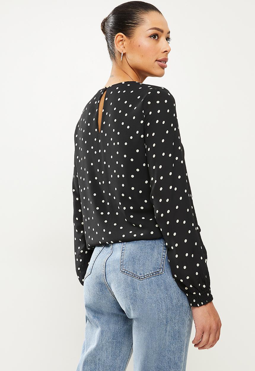 Vero Moda - Dorit long sleeve o-neck top - black