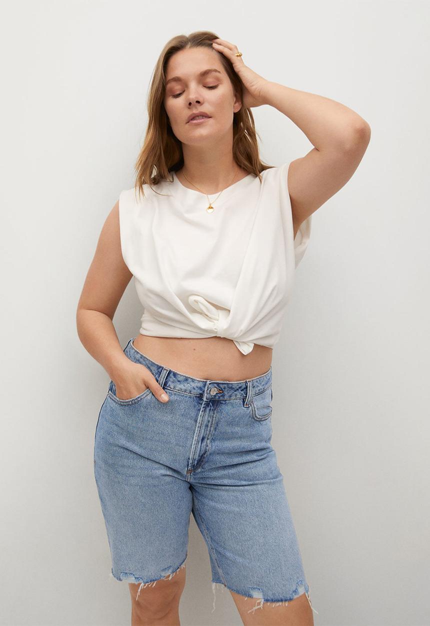 Violeta by Mango - Plus bermuda shorts milan - open blue