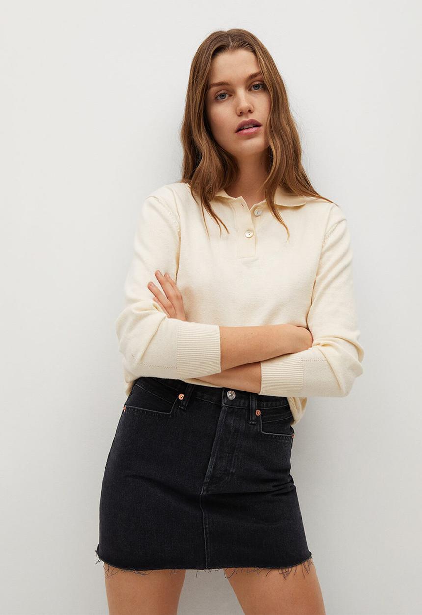 MANGO - Skirt rachel - open grey