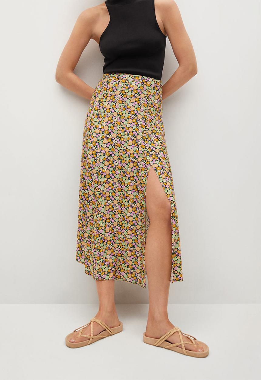 MANGO - Skirt peca - black