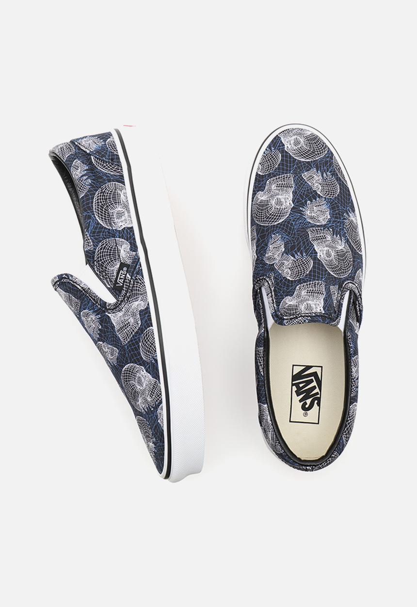 Vans - Classic slip-on - (wireframe skulls) black/true white