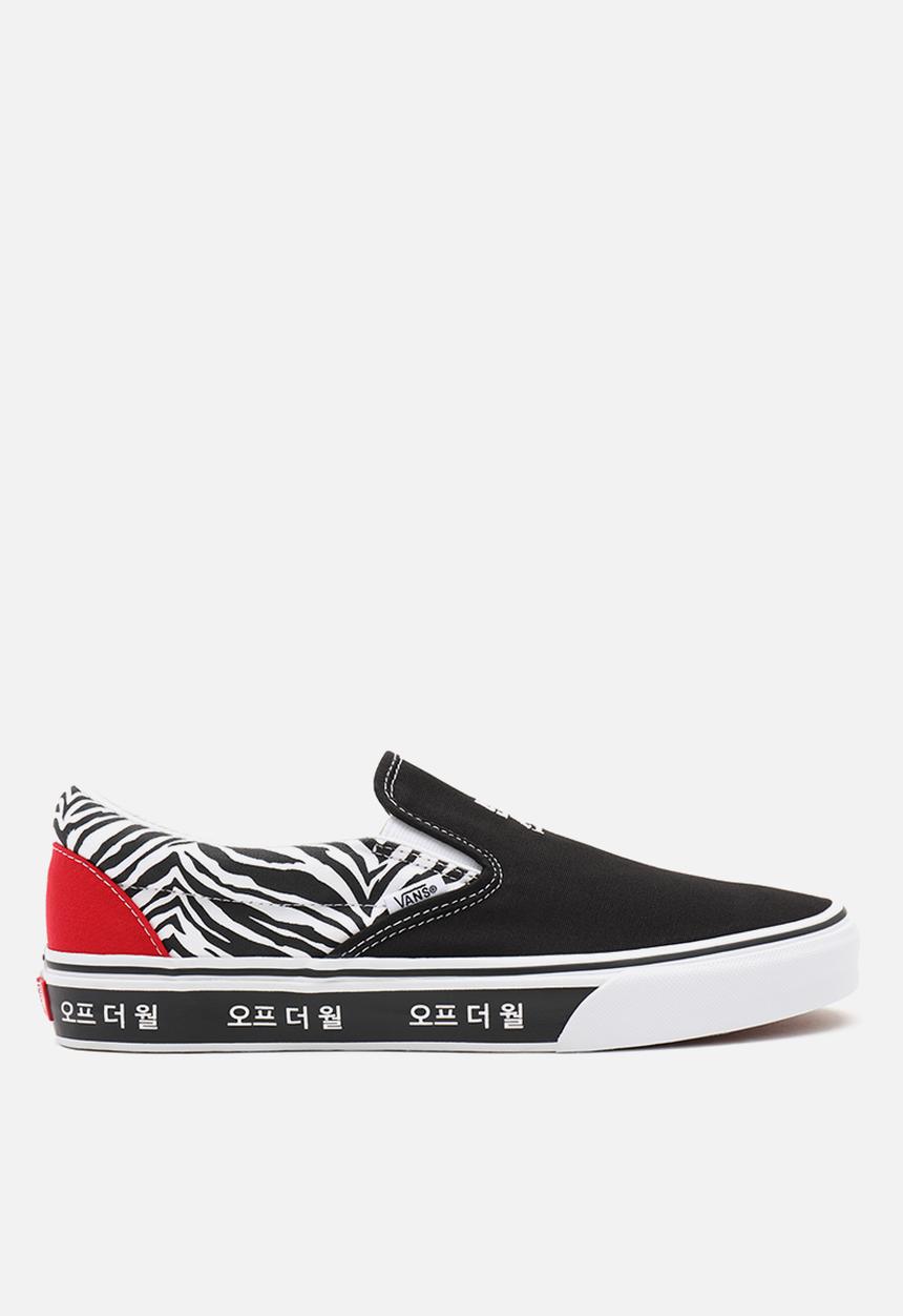 Vans - Classic slip-on - (korean typography) racing red/true blue