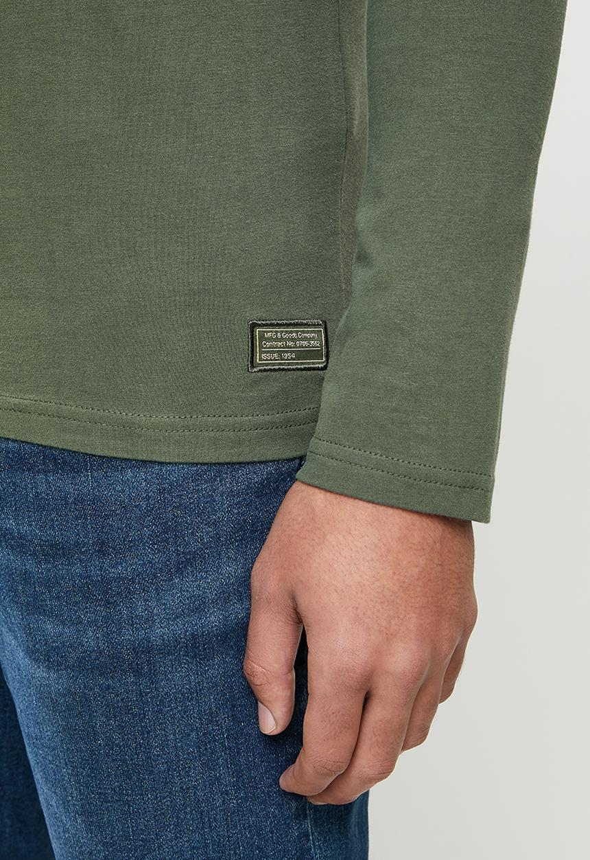 Superdry. - Military graphic top - ivy green
