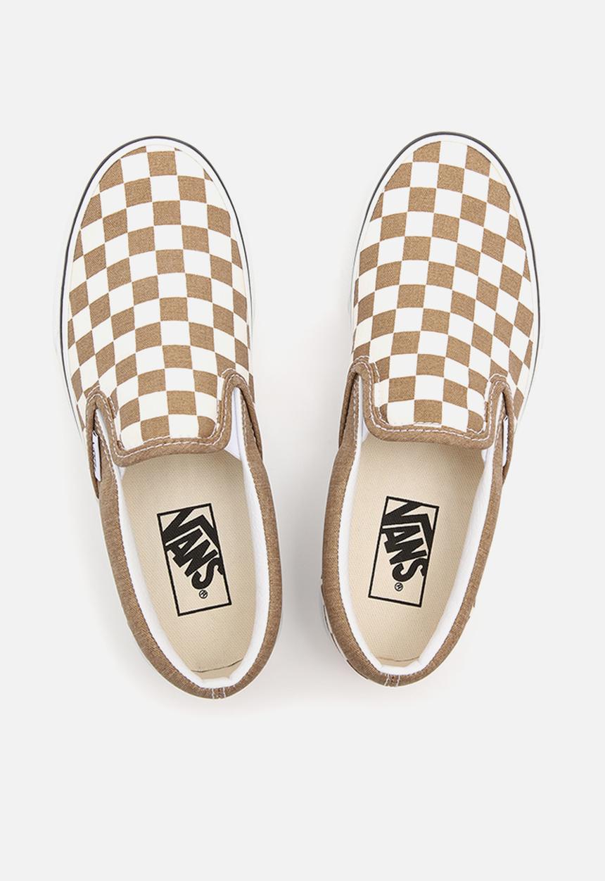 Vans - Classic slip-on - (checkerboard) bronze age/true white