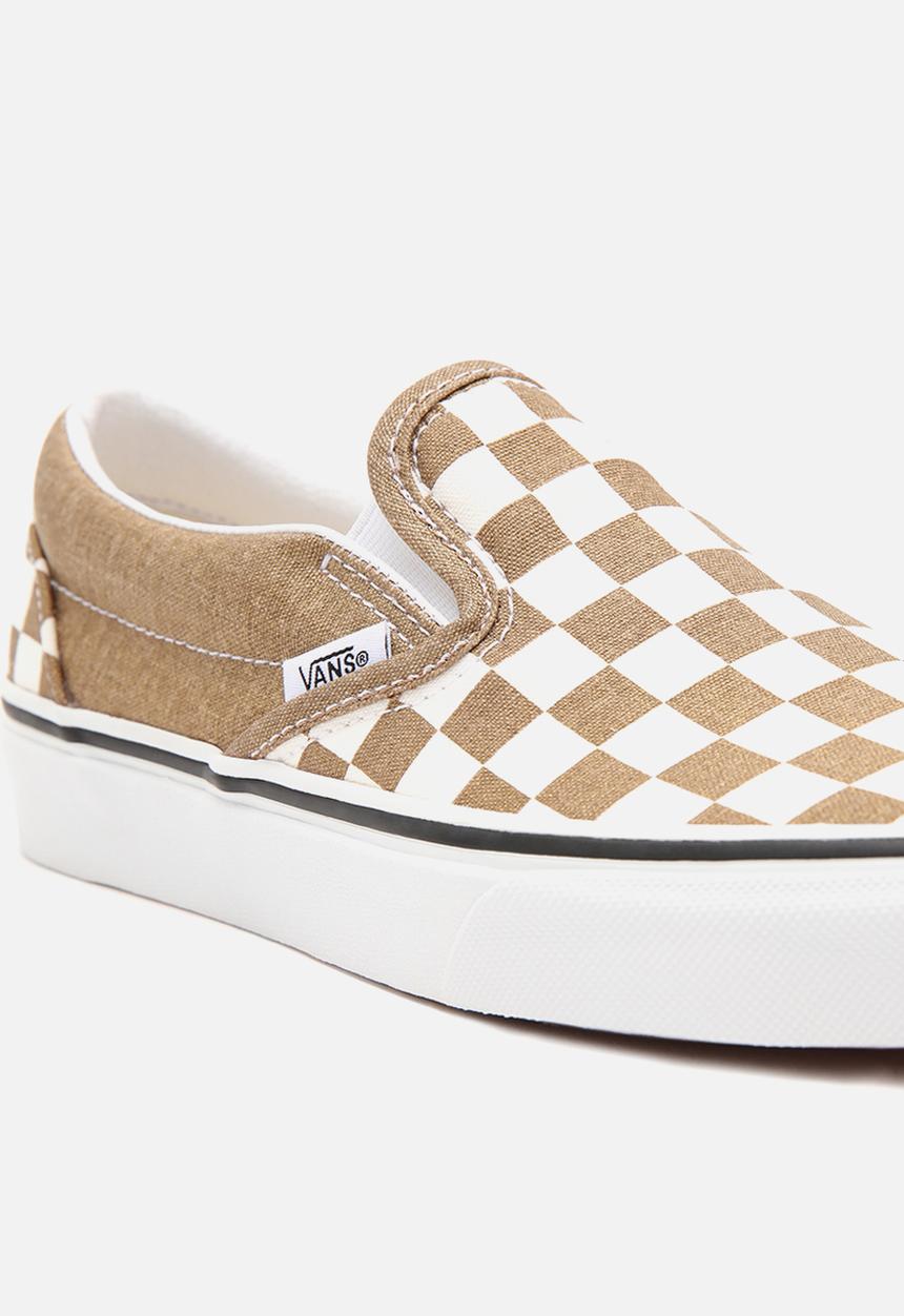 Vans - Classic slip-on - (checkerboard) bronze age/true white