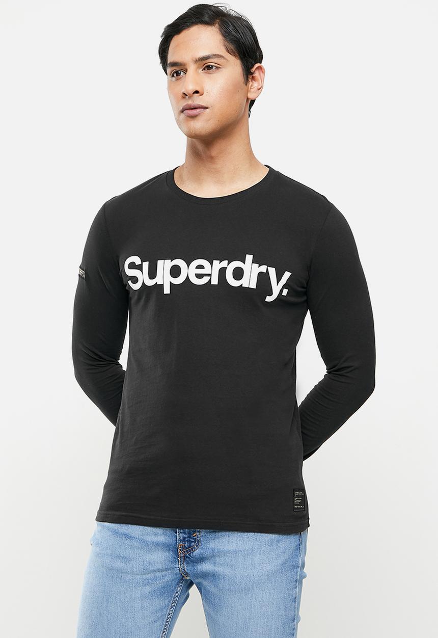 Superdry. - Military graphic top - black